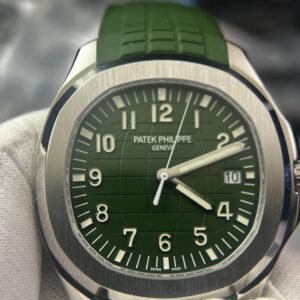Aquanaut 5168 SS 3KF 1:1 Best Edition GreenTextured Dial on Green Rubber Strap A330 Super Clone V3