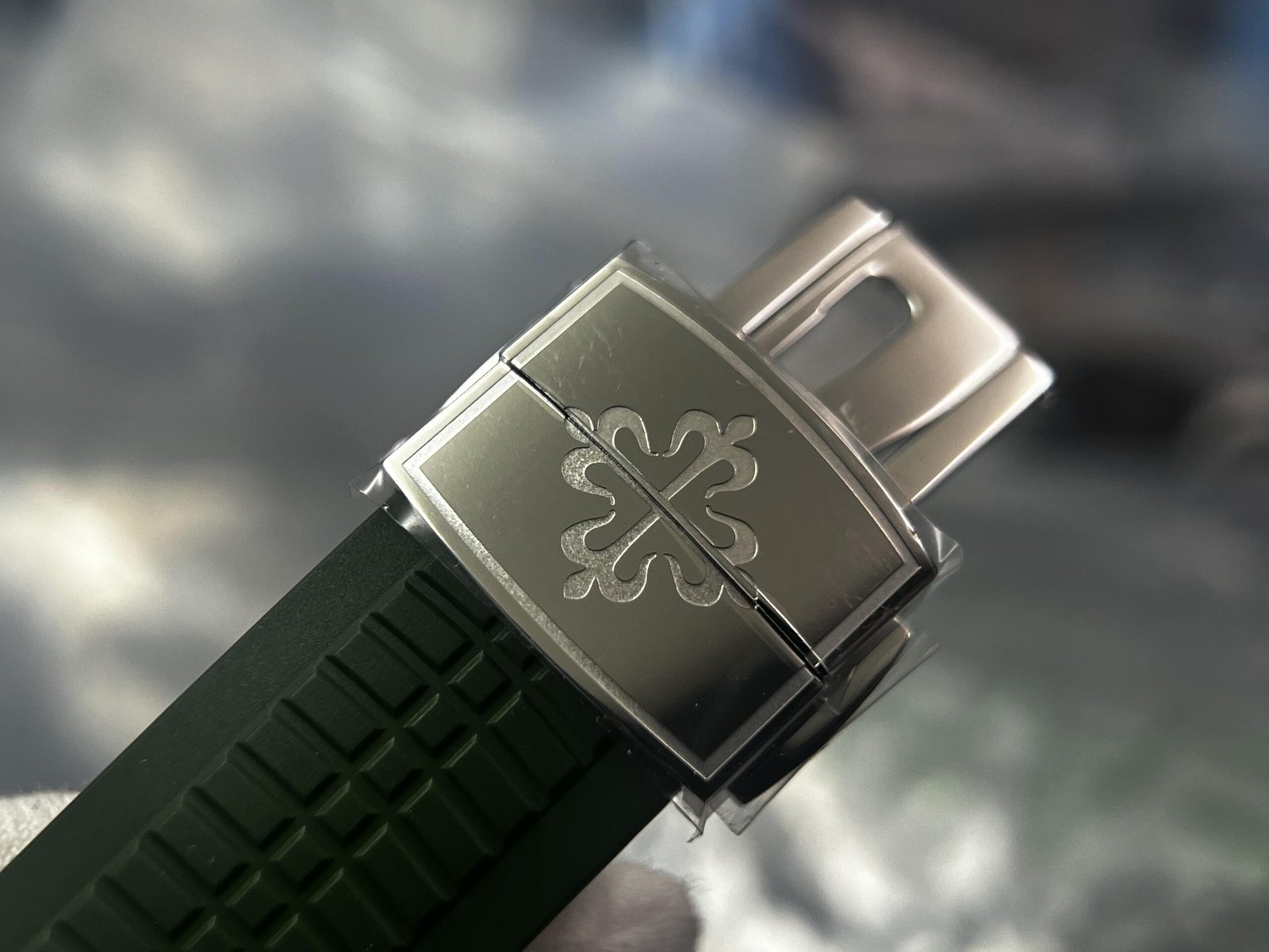 Aquanaut 5168 SS 3KF 1:1 Best Edition GreenTextured Dial on Green Rubber Strap A330 Super Clone V3 - Image 10