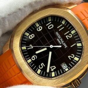 Aquanaut 5167R SS 3KF Best Edition Gray Dial on Orange Rubber Strap A324 Super Clone V2