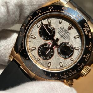 Daytona 116515LN Meteorite Dial Oysterflex Everose Gold Mens Watch(Based on Clean Factory Daytona)