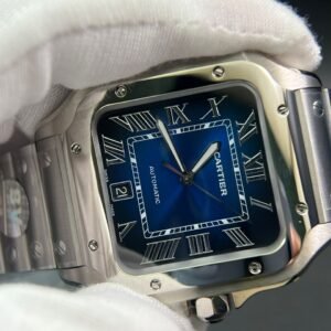 Santos de Cartier XL 40mm SS BVF 1:1 Best Edition Blue Dial on SS Bracelet MIYOTA 9015