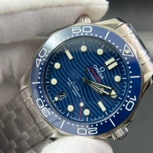 Seamaster Diver 300M VSF 1:1 Best Edition Blue Ceramic Blue Dial on SS Bracelet A8800 V2 (Include blue strap)