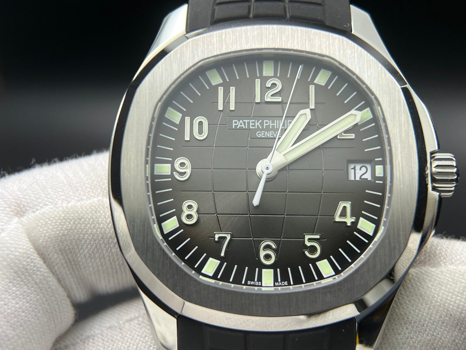 Aquanaut 5167 SS 3KF Best Edition Gray Dial on Black Rubber Strap A330 Super Clone V3 - Image 6