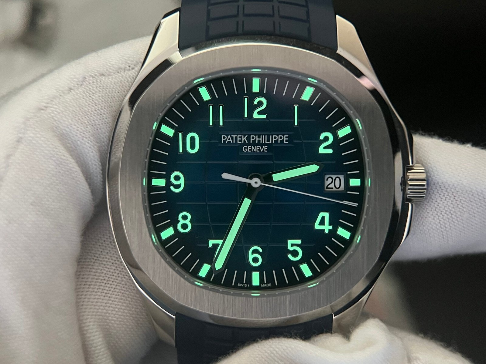 Aquanaut 5168 SS 3KF 1:1 Best Edition Blue Dial on Blue Rubber Strap A330 Super Clone V3 - Image 7