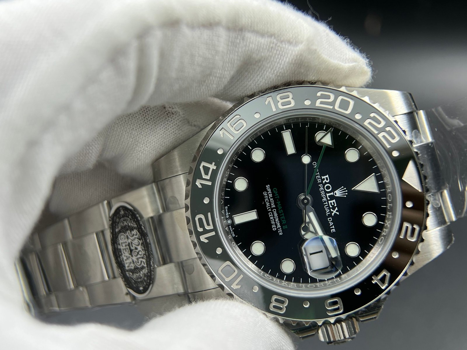 GMT-Master II 126710GRNR Black/gray Ceramic 904L Steel Clean Factory Best Edition on Jubilee and oyster Bracelet DD3285 V3 version - Image 6