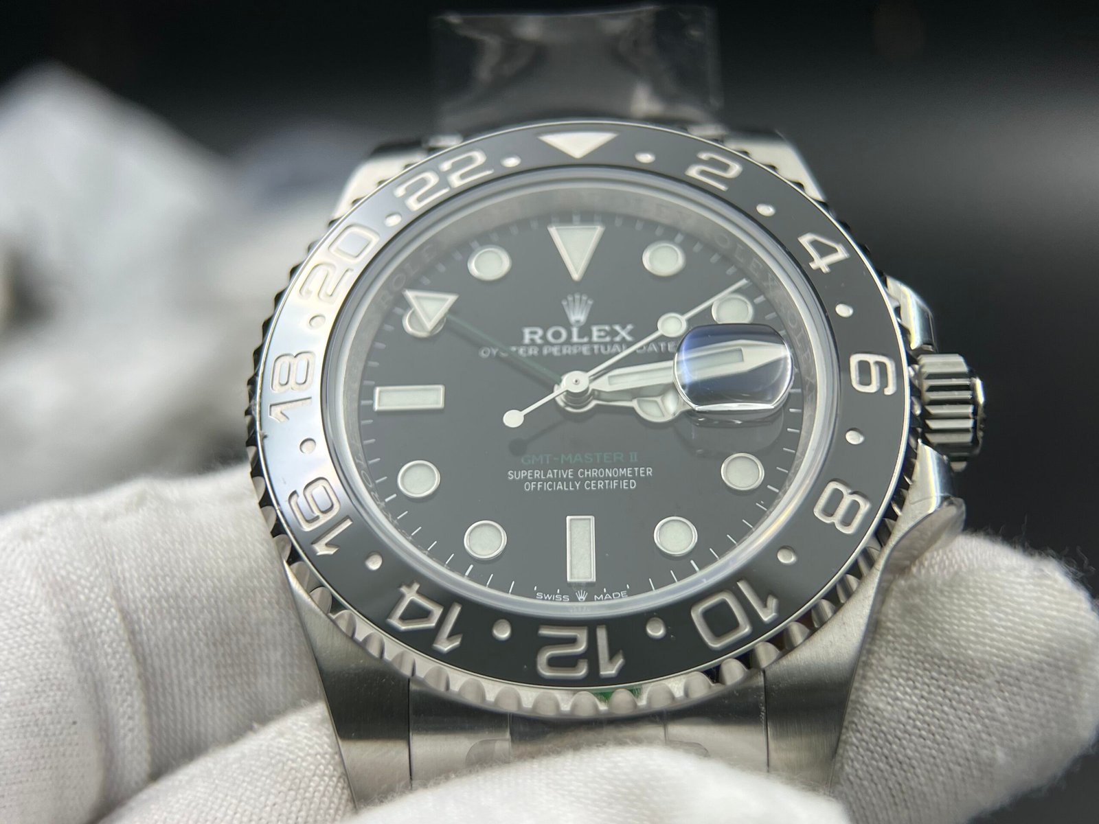 GMT-Master II 126710GRNR Black/gray Ceramic 904L Steel Clean Factory Best Edition on Jubilee and oyster Bracelet DD3285 V3 version - Image 10