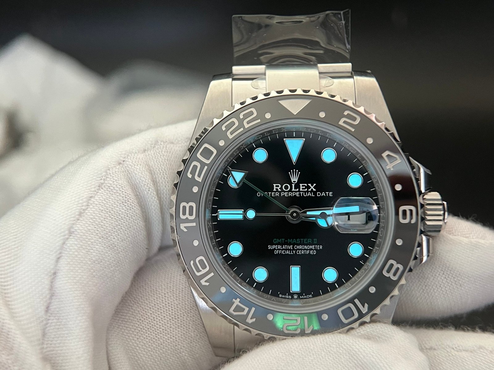 GMT-Master II 126710GRNR Black/gray Ceramic 904L Steel Clean Factory Best Edition on Jubilee and oyster Bracelet DD3285 V3 version - Image 11