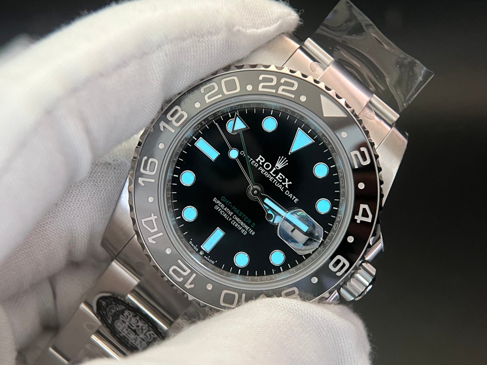 GMT-Master II 126710GRNR Black/gray Ceramic 904L Steel Clean Factory Best Edition on Jubilee and oyster Bracelet DD3285 V3 version - Image 12