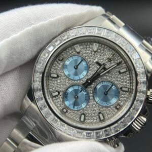 Daytona 116576TBR  1:1 Best Edition Ice Blue Dial Crystal Markers on SS Bracelet SA4130