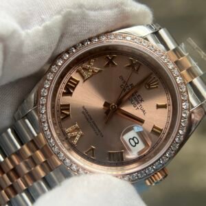 DateJust 36 SS/RG 126231 VSF  Real Diamod (VVS level) bezel custom 904L Steel RG Dial on Jubilee Bracelet VS3235