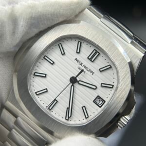 Nautilus 5711/1A 3KF 1:1 Best Edition White Textured Dial on SS Bracelet A324 Super Clone V2
