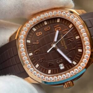 Aquanaut 5268/200R-010 Taupe embossed  Dial on Taupe Rubber Strap A330 Super Clone V3